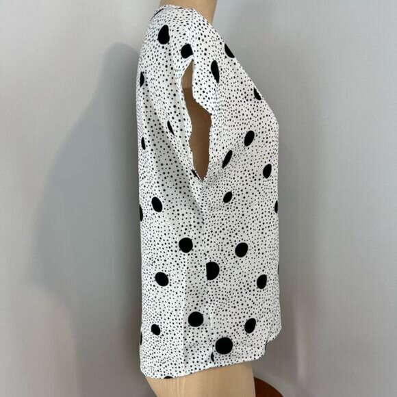 Jacqueline de Yong Women’s Short Sleeve Polka Dot size 34 Listed as Small - Picture 4 of 13